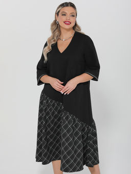 Платье 0345-1с черный матовый