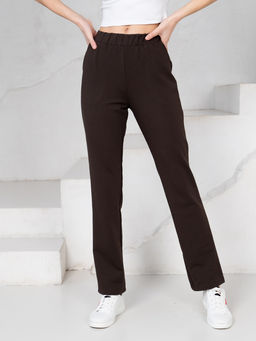 Брюки футер 2-хнитка мягкая резинка.,шоколадные - Binita фото 3