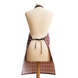 Фартук Доляна с карманами в клетку цв.бордо, 70*65 см  фото 7