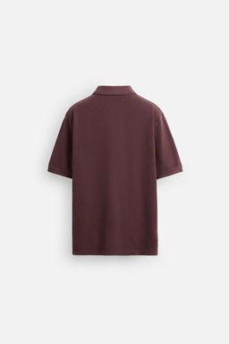 WASHED TEXTURED PIQUE POLO SHIRT - Zara фото 14