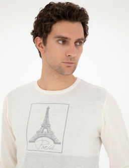 Белый зауженный свитер - Cacharel фото 2