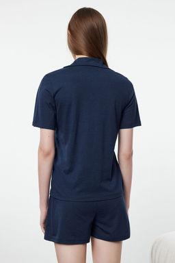 Trendyolmilla Tarc?n Ay?c?kl? Sortlu Orme Pijama Tak?m? THMSS23PT00012  фото 37