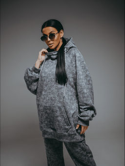 Ваниль худи женское (светло-серый варенка)