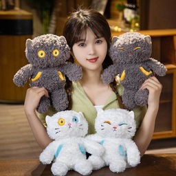 Мягкая игрушка Кот с кармашками 25 см