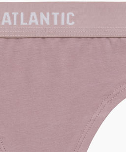 ATLANTIC 3CLP-013 Трусы стринги String - набор 3 шт. бежевый + розовый + зеленый  фото 5