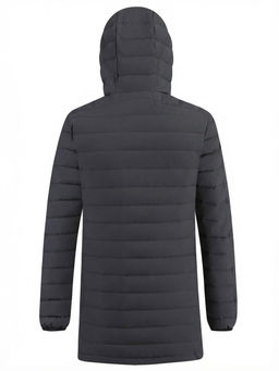 Куртка мужская удлинённая стёганая с капюшоном и графеновой подкладкой утеплитель тинсулейт