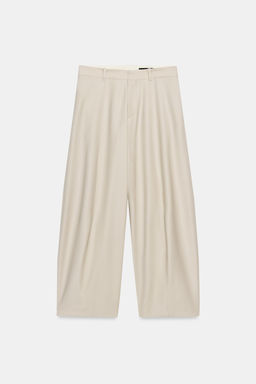 PANTAL?N BALLOON MEZCLA LANA ZW COLLECTION / Beige