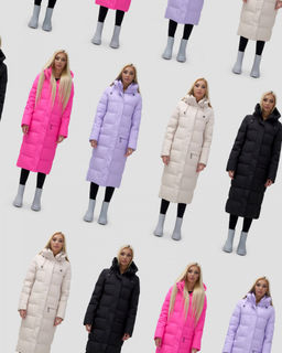 Пальто утепленное стеганное зимнее с капюшоном женское черного цвета 9628Ch - Mtforce фото 5