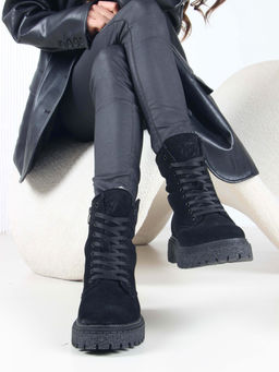 Ботинки 327.asteria.bl черный замш/Мех