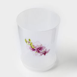 Горшок для орхидей с поддоном, 3.5 л, пластиковый, прозрачный