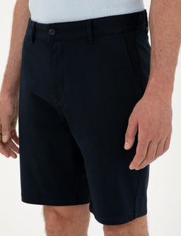 Lacivert Slim Fit Dokuma _ort