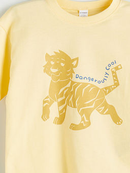 Bisiklet Yaka Bask?l? Erkek ?ocuk Ti??rt