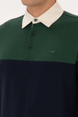 Erkek Regular Fit Polo Yaka Koyu Ye_il Sweatshirt - U.s. polo assn фото 14