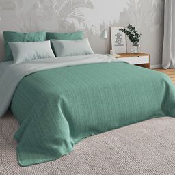 Наволочка 30х30см Бирюзово-зеленый, с клапаном-запахом, перкаль 115г/м2, хлопок 100%, упаковка ПП 22х30см, Домашняя мода (Россия)  фото 2