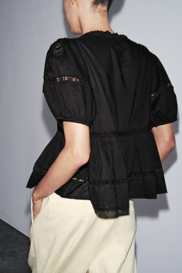 ZW COLLECTION ROMANTIC EMBROIDERED BLOUSE - Zara фото 10