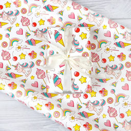 Цена за 2 шт. Бумага упаковочная глянцевая «Единорожки», 70×100 см, 1 лист