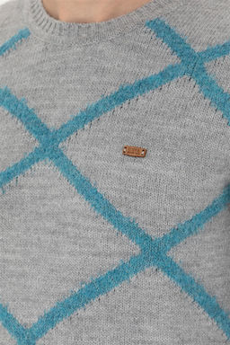 Мужской серый меланжевый свитер - U.s. polo assn фото 7