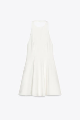 SHORT HALTER GODET DRESS - Zara фото 4