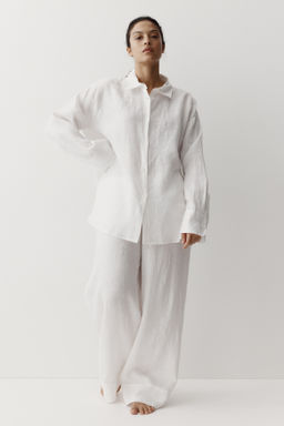 Camisa oversize de lino - H&m фото 4