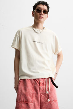 WASHED PRINT T-SHIRT - Zara фото 5
