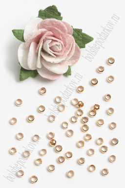 Кримп для бижутерии 3 мм (20 гр/ 580 шт) SF-7301, светлое золото