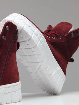 Ботинки EDART 216.212131w. бордо замша/шерсть  фото 7