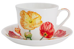 Чашка с блюдцем Маки, 0,48 л