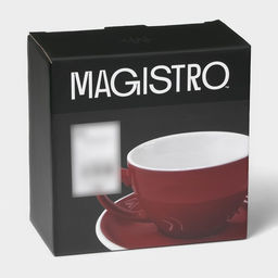 Кофейная пара фарфоровая Magistro Coffee time, 2 предмета: чашка 200 мл, блюдце d=14,5 см, цвет красный  фото 9