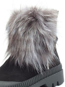 04-M20-5045 Ботинки зимние женские (натуральная замша, натуральный мех) - Фабричный китай фото 9