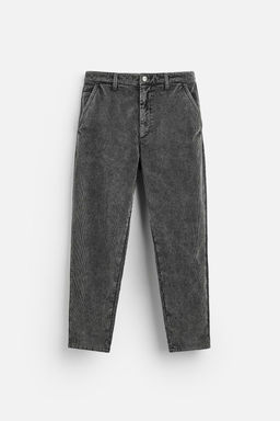 CORDUROY CARROT FIT TROUSERS - Zara фото 32