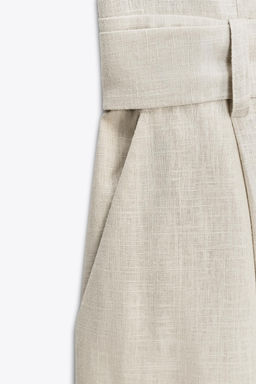 HALTER NECK JUMPSUIT WITH LINEN BLEND - Zara фото 9