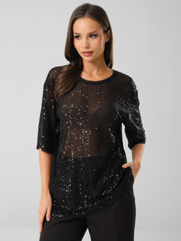 Блузка с пайетками - Stilla фото 9