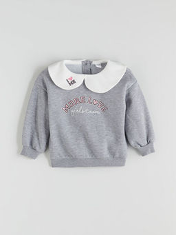 Bebe Yaka K?z ?ocuk Sweatshirt ve E?ofman Alt?