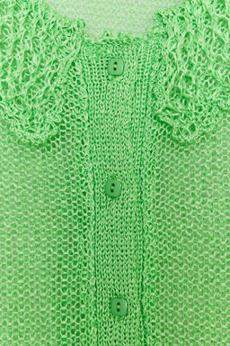 OPEN KNIT CARDIGAN WITH SHORT SLEEVES - Zara фото 8