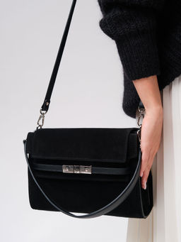 Замшевая сумка Rachel DBR 31361 черный фото 5