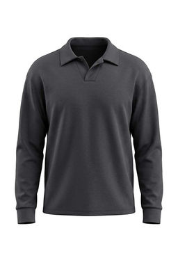 Antrasit D___k Omuz Regular Wardrobe Essentials _nterlok Polo Yaka Sweatshirt TMNAW27SW00014