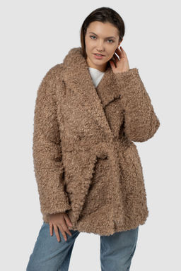 02-3160 Пальто женское утепленное (пояс) - El podio фото 9