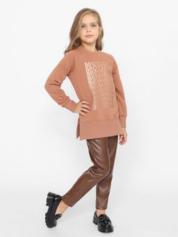 CRB wear/CWJG 63715-33-390 Джемпер для девочки,коричневый/Ex.Cherubino  фото 2