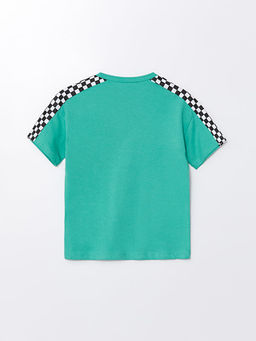 Bisiklet Yaka K?sa Kollu Hot Wheels Bask?l? Erkek Bebek Ti??rt - Waikiki фото 2