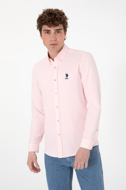 Erkek A__k Pembe Uzun Kollu Basic G_mlek Sepette S_rpriz _ndirim - U.s. polo assn фото 3