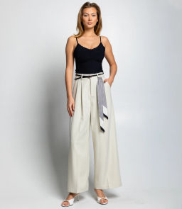 Брюки #КТ69008, бежево-серый