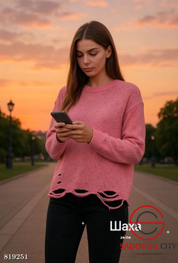 Кофта женская с рваным эффектом