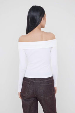 Antrasit Fitted/Vucuda oturan Carmen Yaka Dugmeli Fitilli Esnek Orme Bluz TWOAW26BZ00076 - Trendyolmilla фото 10