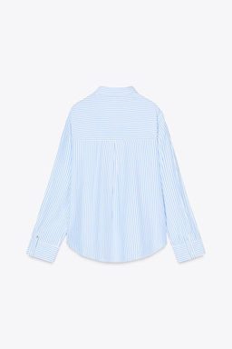 OVERSIZE STRIPED SHIRT - Zara фото 5