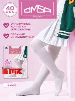(Omsa) Collant GIRL 40 (ЧЗ) bianco