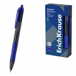 Цена за 12 шт. Ручка гелевая автоматическая ErichKrause Smart-Gel Matic&Grip 0.5, цвет чернил черный (в коробке по 12 шт.)