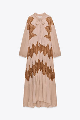 LACE COMBINATION TIE DRESS - Zara фото 7