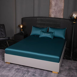 Комплект постельного белья Однотонный Сатин Премиум на резинке OCPR007 180*200*30;160*200*30;140*200*30 Евро 4 Наволочки