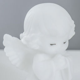 Фигурка светящаяся RISALUX «Ангелочек», LED-ночник, батарейки 3×LR44, белый, 8.5×8×14.5 см