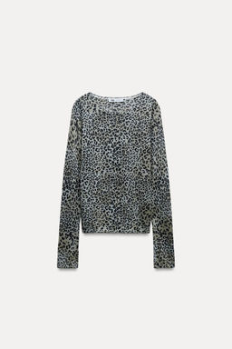 ANIMAL PRINT KNIT TOP - Zara фото 3